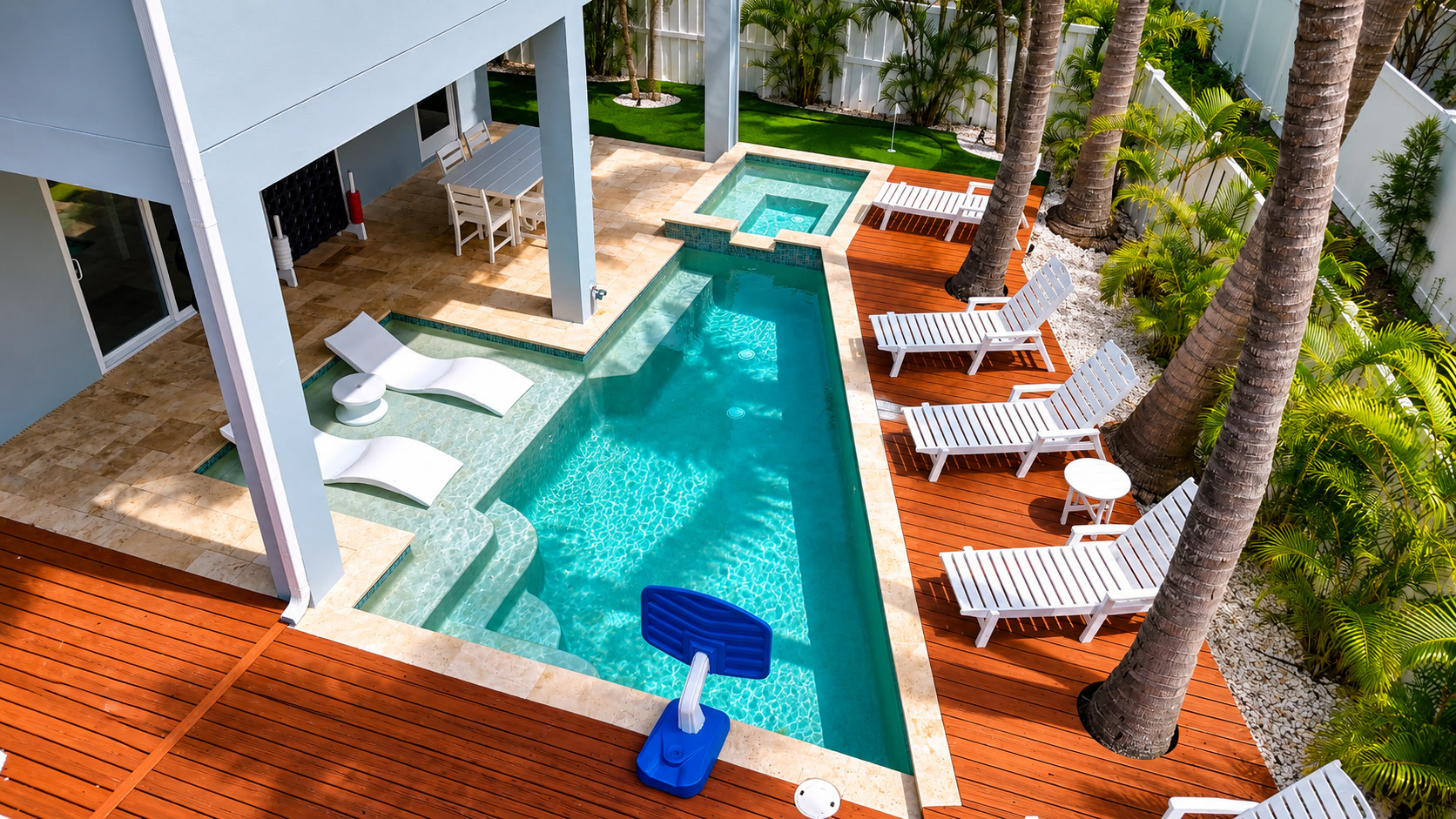 Heated pool and spa at Shore to Please